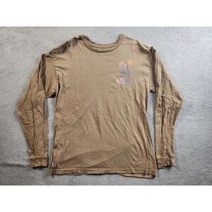 NEFF Shirt Adult Mens Medium Brown Catch of the Day Long Sleeve